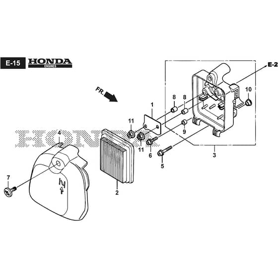 BC 450 HD - 2023-2025 - 281521003/21 - Stiga Brushcutter Air Clener Diagram