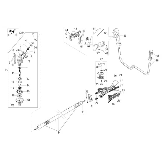 BC 540 MASTER - Oleo-Mac Brushcutter Transmission Diagram