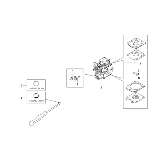 BC 540 S - Oleo-Mac Brushcutter Carburetor WT-1199 Diagram