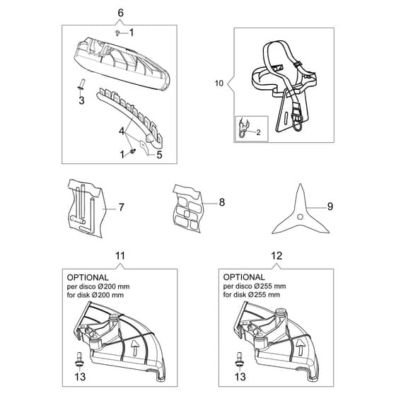 BC 540 T - Oleo-Mac Brushcutter Accessories Diagram