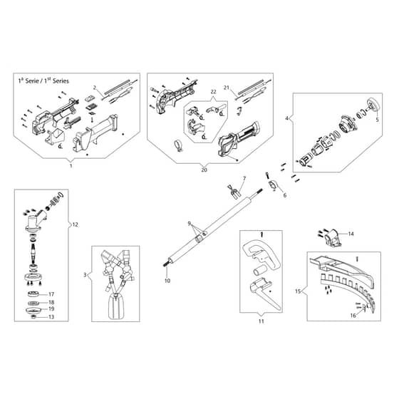 BCH 25 S - Oleo-Mac Brushcutter Transmission Diagram