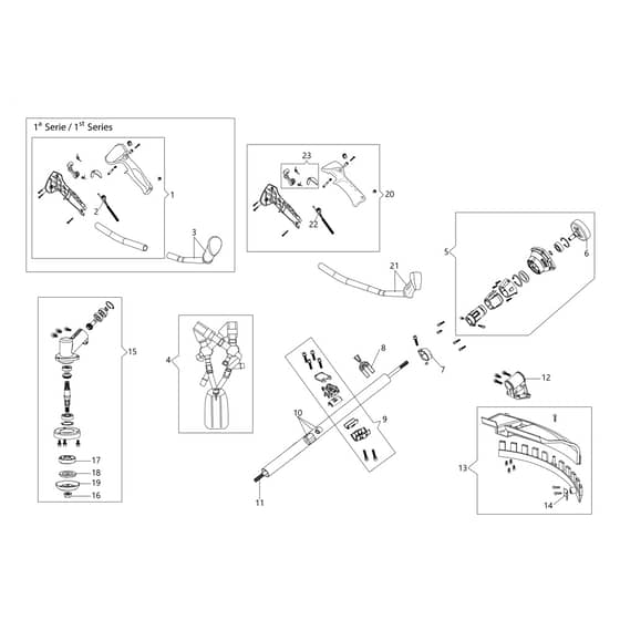 BCH 25 T - Oleo-Mac Brushcutter Transmission Diagram