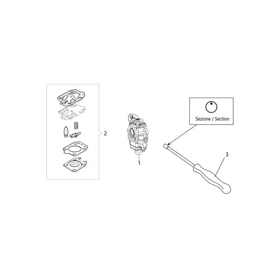 BCH 500 T - Oleo-Mac Brushcutter Carburettor Diagram