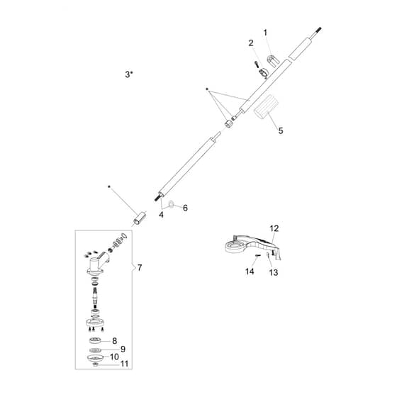 BCI 35 - Oleo-Mac Brushcutter Transmission D.26mm Diagram