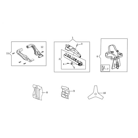 BCI 530 T - Oleo-Mac Brushcutter Accessories Diagram