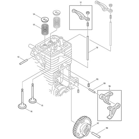 Makita BCX2500 - String Trimmer - Power Tool 03 Diagram