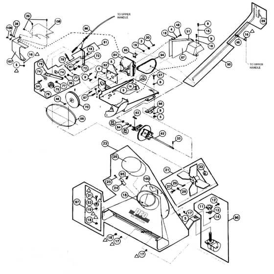 Billy Goat BG1002 - Litter Vacuum Chassis Diagram