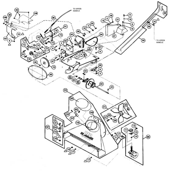 Billy Goat BG1002SP - Self Propelled Litter Vacuum Chassis Diagram