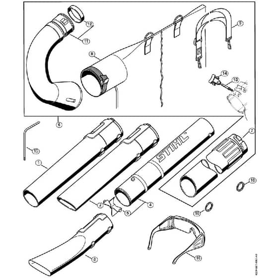 Genuine Stihl BG55 / O - Nozzle, Vacuum attachment