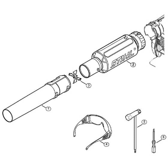 Genuine Stihl BG66 C-E D / M - Nozzle, Extras
