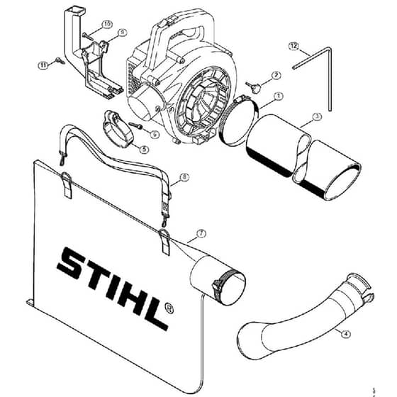 Genuine Stihl BG75 / H - Vacuum attachment