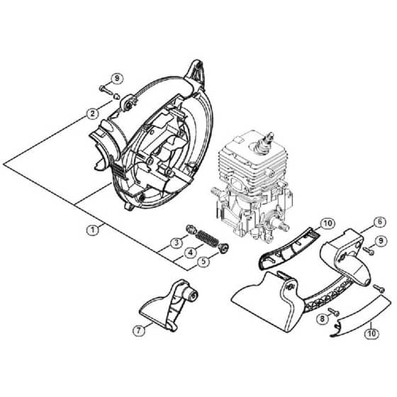 Genuine Stihl BG86 / P - Fan housing, inside