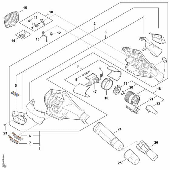 Stihl BGA160.0 - Spare Parts - Parts Diagram