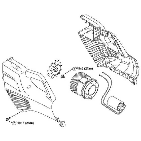 Genuine Stihl BGA56 / D - Tightening torques