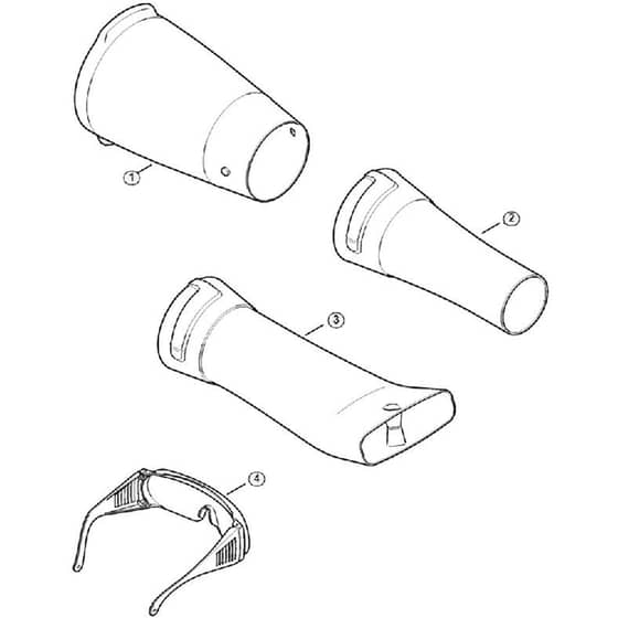 Genuine Stihl BGA85 / D - Blower tube, accessories