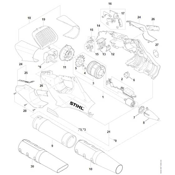 Stihl BGA86 - Spare Parts - Parts Diagram