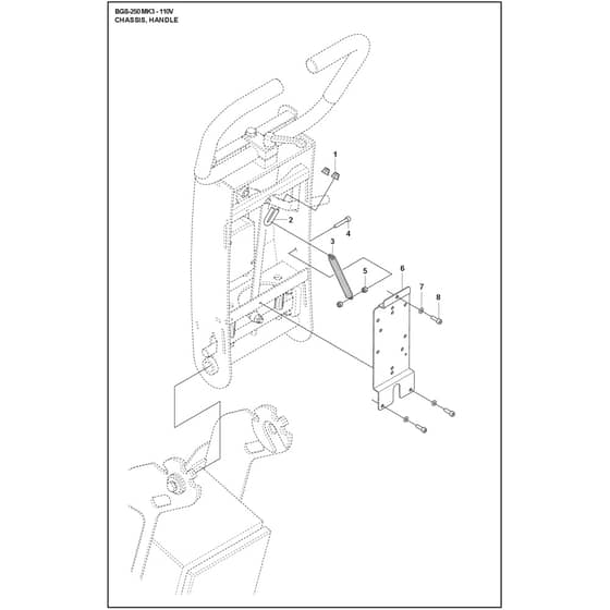 Husqvarna BGS 250 - 970647802 - Handle 01