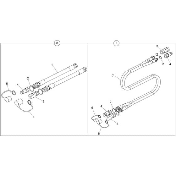 Belle BHB 19 - 0.4m Hose Assembly