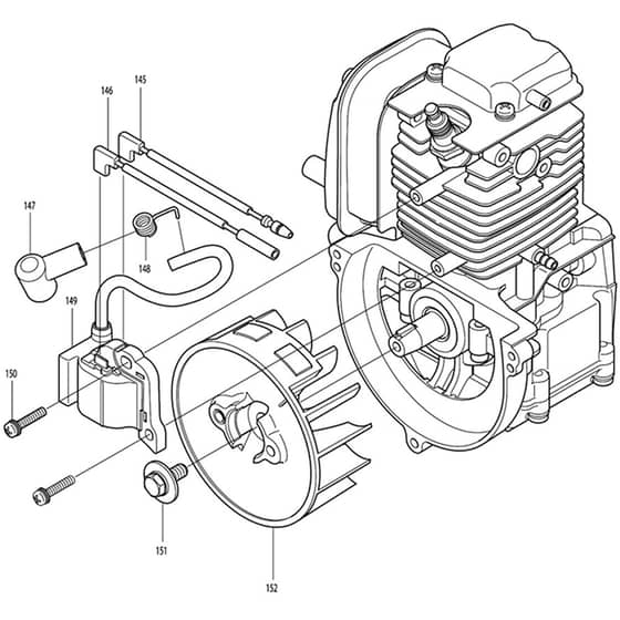 Makita BHX2500 - Blower - Power Tool 09 Diagram