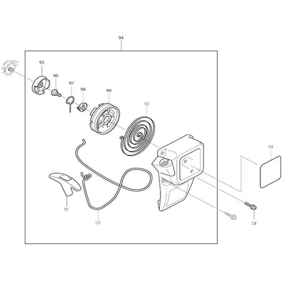 Makita BHX2501 - Engine Blower - Power Tool 05 Diagram