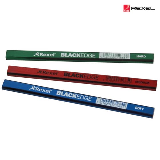 Blackedge Carpenters Pencils - Assorted Card of 12 - 34326
