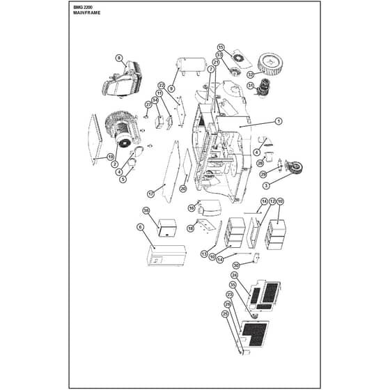 Husqvarna Blastrac BMG 2200RC - 970616502 - Mainframe