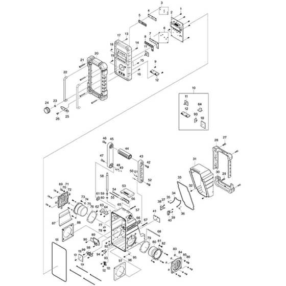 Makita BMR105 - Job Site Dab & Dab+Radio - Power Tool Diagram