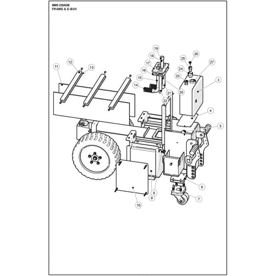 Husqvarna BMS 220ADB - 970615401 - Frame, Electrical System