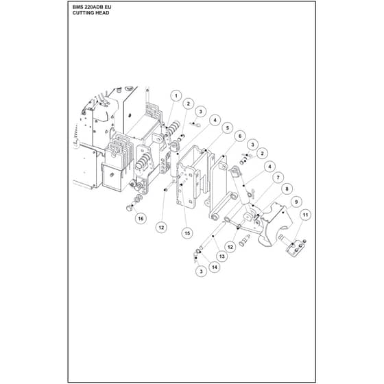 Husqvarna BMS 220ADB - 970615401 - Cutting Head 01