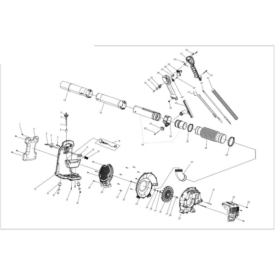 Cobra BP43C - Back Pack Blower Main Diagram