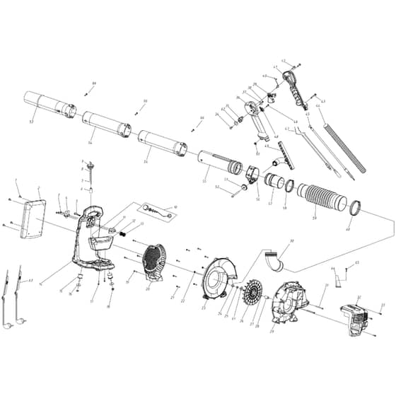 Cobra BP43C EU-V - Backpack Blower July 2020 Main Diagram