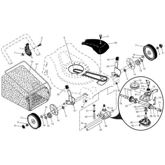 McCulloch BR022 - 96141003803 - 2007-04 - Drive Parts Diagram