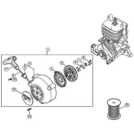 Genuine Stihl BR350 / C - Rewind starter