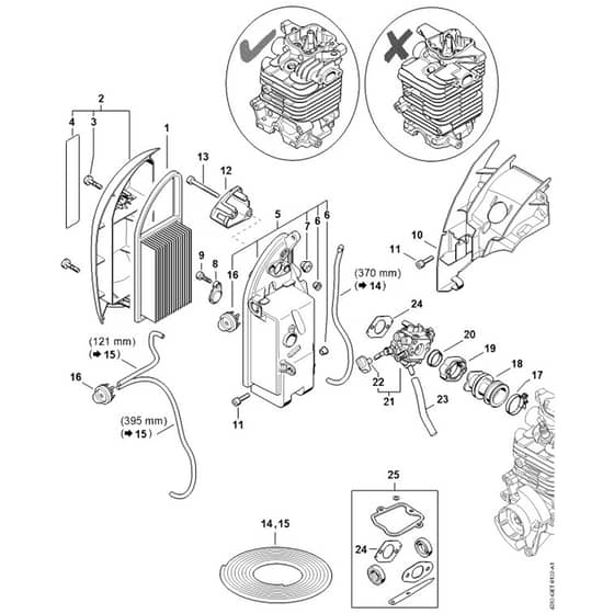 Stihl BR600 - Air Filter And Manifold - Parts Diagram