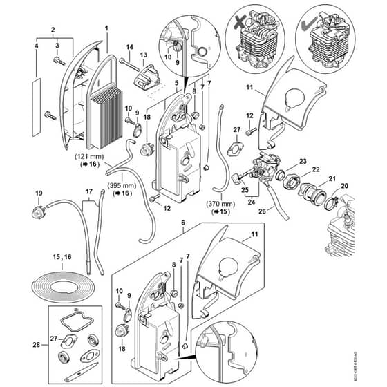 Stihl BR600 - Air Filter And Manifold 02 - Parts Diagram
