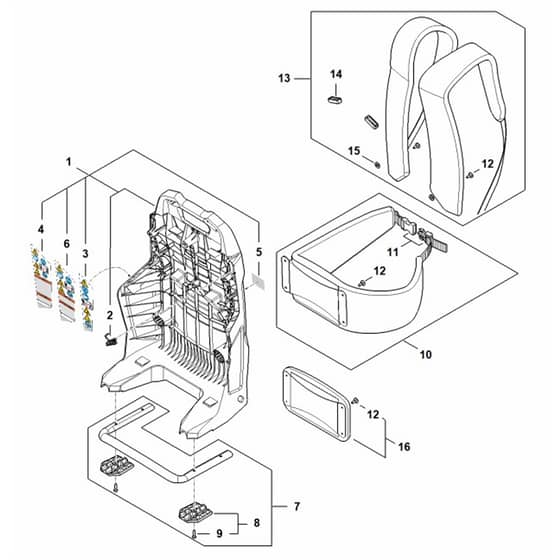 Stihl BRA500.0 - Backplate - Parts Diagram