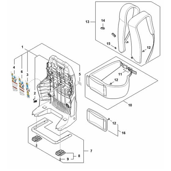Stihl BRA600.0 - Backplate - Parts Diagram