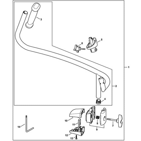 Stihl BRA600.0 - Bike Handle - Parts Diagram
