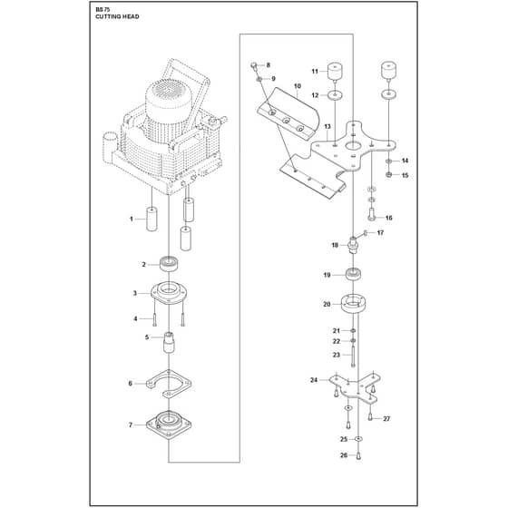 Husqvarna BS 75 - 970615007 - Cutting Head 02