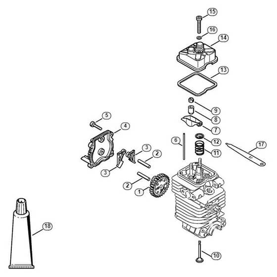 Genuine Stihl BT130 / B - Valve timing gear