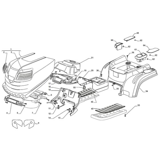 Cobra BT84B - Tractor Body Diagram