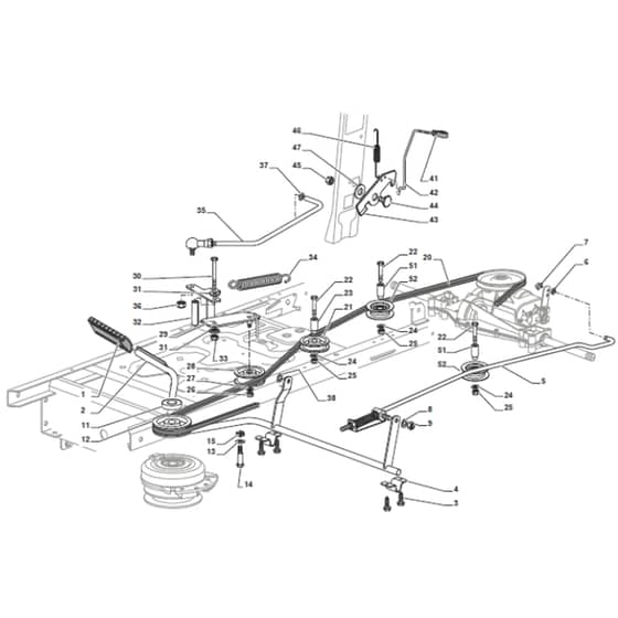 Cobra BT84B - Tractor Transmission Belt Assembly Diagram