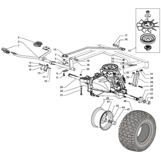 Cobra BT84HCB - Tractor Brake and Gearbox Control Diagram