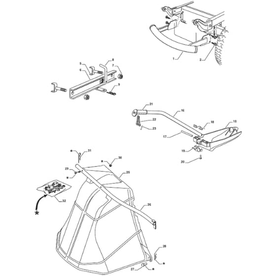 Cobra BT84HCB - Tractor Optional Extras Diagram