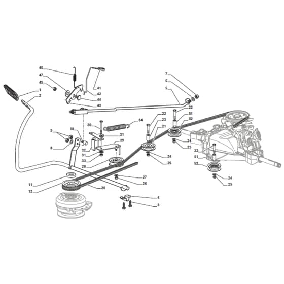 Cobra BT84HCB - Tractor Transmission Belt Assembly Diagram