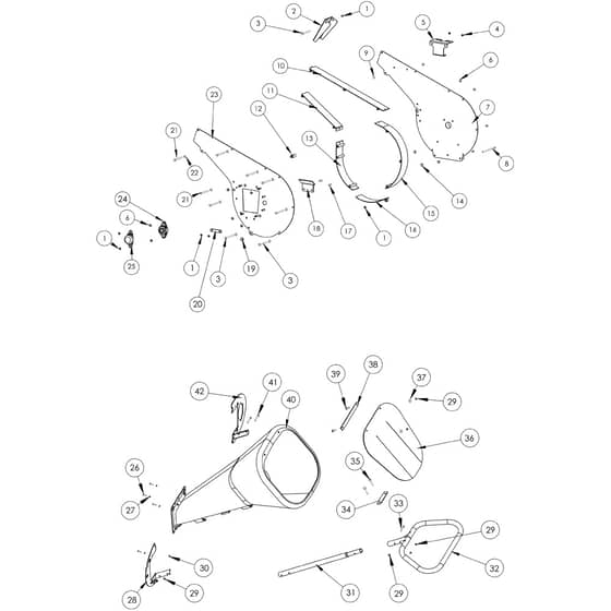 BT 4000 - - Efco Shredder Illustrated part list 3 Diagram