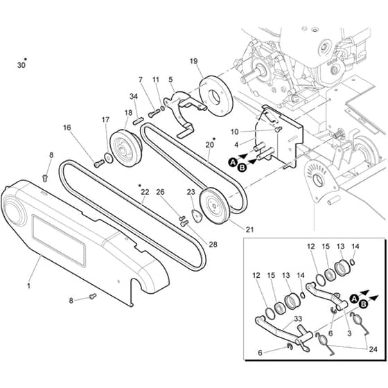 BTS 100 - Bertolini Flail Mower Transmission 01 Diagram
