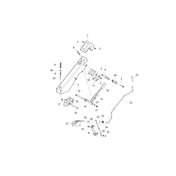 BTS 80 - 2025 - Bertolini Flail Mower Handlebar rod and handle bars Diagram