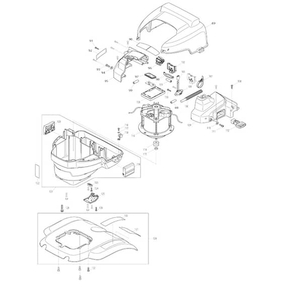 Makita BUK360 - Cordless Cultivator - Power Tool 04 Diagram