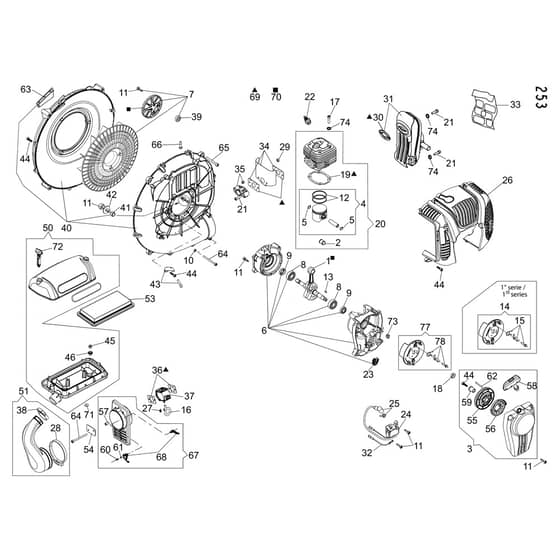 BV 901 - Oleo-Mac Blower Engine Diagram